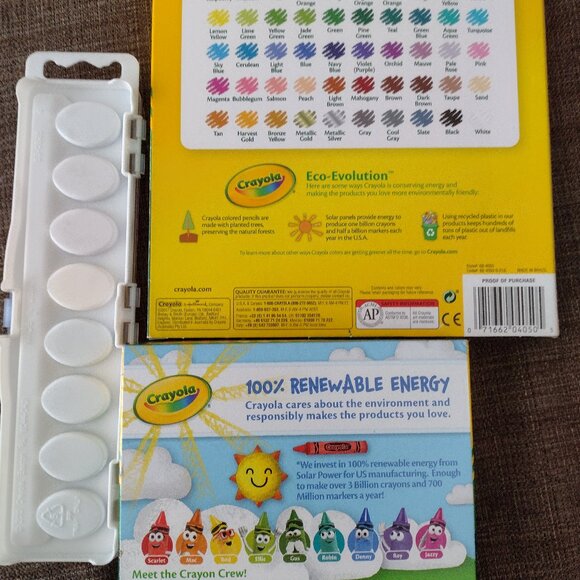 New lot of Crayola 50 Colored Pencils, 64 Crayons and 8 Watercolors - Picture 7 of 14